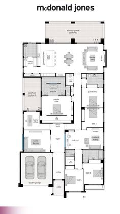 the floor plan for mcdonald jones's new home, which is currently under construction