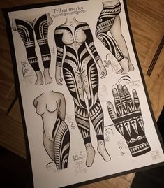 an image of tattoos drawn on paper