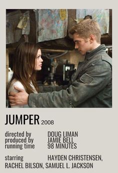 the poster for jumper starring actors from two different films, including one with a woman and