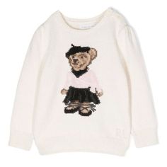 Polo Ralph Lauren Kids, Ralph Lauren Kids, Polo Bear, Stockholm Fashion, Ralph Lauren Sweater, Knitwear Design, Cotton Logo, Kids Sweater, Ralph Lauren Shirt