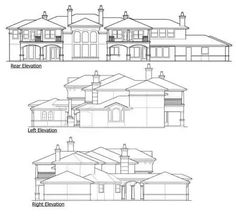 architectural drawings showing the different types of houses