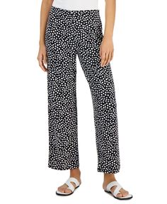 Create endless outfits with Alfani's printed pants that bring polished style to any look. Approx. inseam: 27-1/2" Rise: approx. 9-1/4"; straight fit through hips and thighs; straight leg Designed to fit and flatter 5'4" and under frame Pull-on style with elastic waistband Polyester/spandex Machine washable Imported Web ID: 13206112 Trendy Relaxed Fit Printed Bottoms, Trendy Printed Bottoms With Relaxed Fit, Chic Printed Ankle-length Bottoms, Chic Ankle-length Printed Bottoms, Printed Relaxed Fit Straight Leg Pants, Relaxed Fit Straight Leg Printed Pants, Casual Printed Straight Leg Bottoms, Casual Spring Wide Leg Elastane Pants, Casual Wide Leg Elastane Pants For Spring