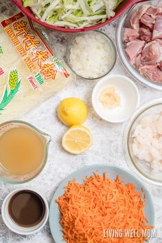 the ingredients to make this dish include carrots, shredded cheese and meat