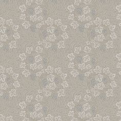 an image of a wallpaper with flowers and leaves in grey tones on a light gray background