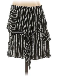 Zara Basic Casual Skirt Size: Small Bottoms - used. 100% CUPRO, Stripes | Zara Basic Casual Skirt: Black Stripes Bottoms - Size Small Cheap Chic Zara Mini Skirt, Cheap Lined Mini Skirt By Zara, Affordable Lined Mini Skirt By Zara, Casual Skirt, Zara Basic, Skirt Black, Black Stripes, Womens Bottoms, Zara