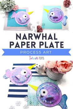 paper plate crafts for kids to make with the narwhala paper plate project