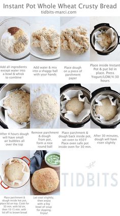 instructions for making instant pot whole wheat crusty bread