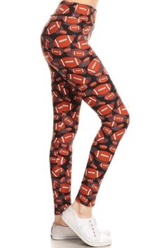 Womens Super Bowl Football Printed Leggings Soft Yoga Pants – MomMe and More Popular Leggings, Best Leggings For Women, Thick Leggings, Printed Yoga Pants