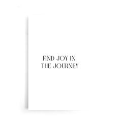 a white book with the words find joy in the journey