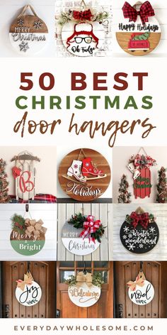 christmas door hangers with the words 50 best christmas door hangers in different styles