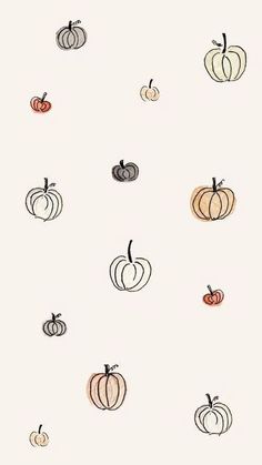 an image of pumpkins on a white background with black and orange ones in the middle