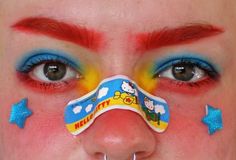 Clowncore Aesthetic, Clown Core, Funky Makeup, Alt Makeup, Swag Makeup, Alternative Makeup, Creative Eye Makeup, Instagram Makeup, Creative Eye