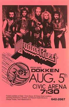 an old concert poster with the band