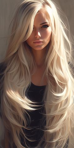 Anime Hair, American Beauty, Blonde Beauty, Digital Art Girl, Medium Length Hair Cuts, Character Portraits, Drake