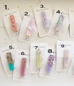 Resin Clips Hairstyles, Resin Hairclip Ideas, Cute Clips For Hair, Resin Headbands, Diy Resin Hair Clips, Resin Clips, Glitter Hair Clips, Growing Out Bangs, Resin Hair Clips