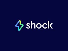 the logo for shock is shown on a dark blue background with white and green letters