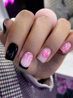 Multicolor  Collar    Color Nails Embellished   Beauty Tools Short Fake Nails, Nailed It, False Nail