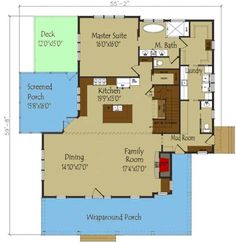 the floor plan for this house shows the living room and dining area, as well as the