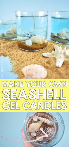 an image of make your own sea shell gel candles