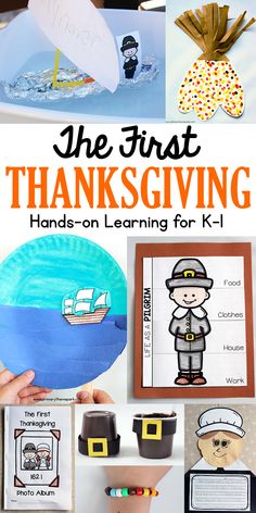 the first thanksgiving hands on learning for k - 1 is fun and easy to do