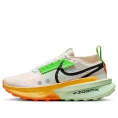 (WMNS) Nike ZoomX Zegama 2 'Summit White Laser Orange' FD5191-100 Nike Yellow Running Shoes For Trail, Nike White Trail Running Shoes For Outdoor Activities, White Nike Trail Running Shoes For Outdoor, White Nike Trail Running Shoes For Outdoor Activities, Nike Pegasus, Limited Edition Sneakers, Sports Sneakers, Womens Size Chart, Sport Sneakers