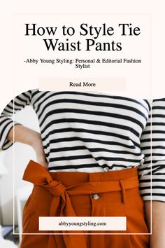 How To Tie Pants, How To Tie Belt On Paperbag Pants, How To Tie A Knot On Pants, How To Tie Belt On Pants, How To Tie Belted Pants, How To Tie Pants Bow, Tie Belt Pants Outfit, How To Tie Paper Bag Pants, How To Tie A Bow On Pants