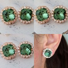 #weddings #jewelry #earrings #bridesmaidgift #bridalearrings #vintageearrings #bridesmaidsearrings #statementearrings #crystalstudearring #greenstudearrings #darkgreen #weddingjewelry #kellygreenearrings #emeraldearrings #crystalearrings Emerald Bridesmaids, Green Stud Earrings, Emerald Earrings Drop, Pearl Cluster Earrings, Bridesmaids Earrings, Petite Earrings, Emerald Green Earrings, Earrings Emerald, Bridal Earrings Drop