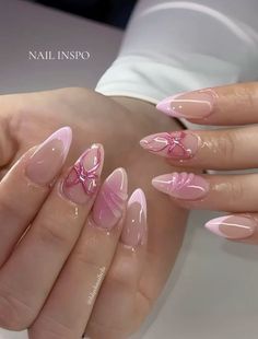 Nail Images Pictures, Silver Almond Nails Glitter, Dark Aethstetic Nails, Spring Nail Inspo Almond, Winter Nail Inspo Acrylic, Pink Tortoise Shell Nails, Builder Gel Manicure, Pink Crocodile Nails, Pink Classy Nails