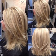 Womens Face Frame Haircut, Medium Angled Haircut, Layer Hair, Haircuts For Medium Hair, Haircuts Straight Hair, Hair Color And Cut, Long Bob