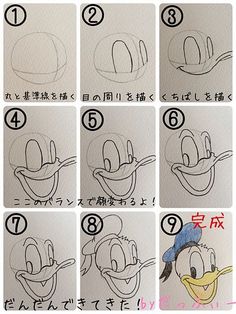 step by step instructions on how to draw mickey mouse from the cartoon character's head