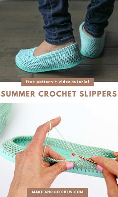 the crochet slippers are easy to make and so cute for beginners