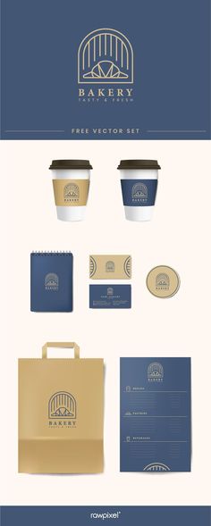 the logo and business card design for bakery