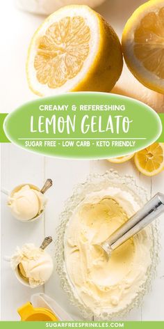 the lemon gelato recipe is ready to be eaten