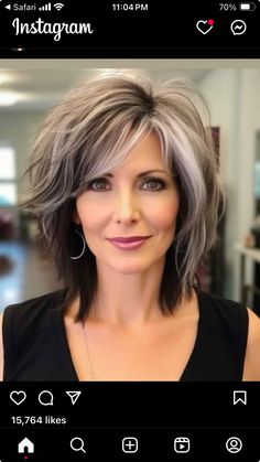 Hairstyles For Over 40 Women New Looks, Silver Hairstyles, 2024 Haircut, Women Haircut, Medium Shag, Hair 50, Underlights Hair, Long Bobs, Haircuts For Medium Length Hair