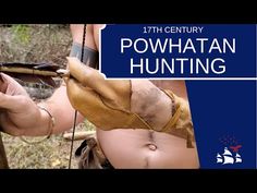 an image of a person holding something in his hand with the words powhatan hunting on it