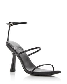 Jeffrey Campbell Women's Monica Strappy High Heel Sandals Summer Cocktail Sandals With Buckle Closure, Modern Adjustable Sandals For Evening, Woman Heels, Strappy High Heels Sandals, Swimsuit Cover Up Dress, Summer Fragrance, Black Strappy Sandals, Strappy High Heels, Black Sandals Heels