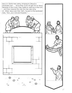 the story of jesus is shown in this coloring page for children to learn how to draw