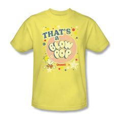 Thats Blow Pop T-shirt retro 80s yellow distressed cotton graphic tee – B.L. Tshirts Blow Pop, Blow Pops, Pop T, Camping Theme, B L, Graphic Tee Shirts, Printing Methods, Fashion Tees, Vintage Tshirts