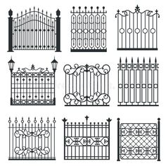 wrought iron fence and gate designs