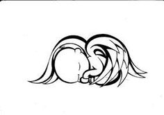 a black and white drawing of two people kissing each other with their heads touching one another