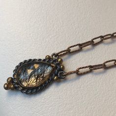 Beautiful Chain With Hammered-Esque Detail. Rutilated Quartz Pendant With Gold Plated Balls. Never Worn. Purchased In Istanbul, Turkey. Chain Is 17.75”. Pendant Is 1” Rutilated Quartz Necklace, Istanbul Turkey, Rutilated Quartz, Quartz Necklace, Quartz Pendant, Red Gold, Womens Jewelry Necklace, Istanbul, Gold Plate