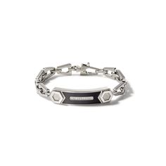 Add some personality to your style with this Bulova stainless steel diamond ID bracelet. Click on this JEWELRY & WATCHES GUIDE to learn about fit, styles, materials and more!Add some personality to your style with this Bulova stainless steel diamond ID bracelet. Click on this JEWELRY & WATCHES GUIDE to learn about fit, styles, materials and more!DETAILS Stone: Diamonds 1/15 ct. Packaging: boxed Chain length: 7.75"-8" Metal: stainless steel Plating: silver tone Finish: matte Chain type: link Gems Id Bracelets, Buy One Get One, Box Chain, Steel Bracelet, Stainless Steel Bracelet, Chain Lengths, Chain Length, Your Style, Jewelry Watches