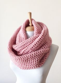 This handknit infinity scarf is perfect and cozy accessory to keep you warm and stylilsh. The scarf is long to make two big loops, its very soft and comfortable. Material: extra soft acrylic and wool yarn Color: On the photo - 25 Rose Width: 35 cm Lenght: 170 cm Care: Handwash in luke warm water, lay flat to dry. Can also be washed in a washing mashing at gentle cycle, do not tumble dry 100% Handknit with ghreat love and care to every detail in a smoke and pet free environment . Shipping: Expres Cozy Crochet Infinity Scarf, Cozy Crochet Scarves For Cold Weather, Chunky Knit Scarf, Scarf Chunky, Womens Scarf, Chunky Knit Scarves, Scarf Wool, Cozy Accessories, Knit Infinity Scarf