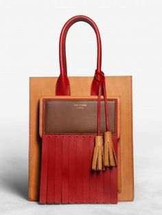 Red Designer Bag, Tassel Bag, Shopper Tote, Designer Bag, Leather Design, Leather Tote Bag, Kate Spade Top Handle Bag, Leather Craft, Tote Handbags