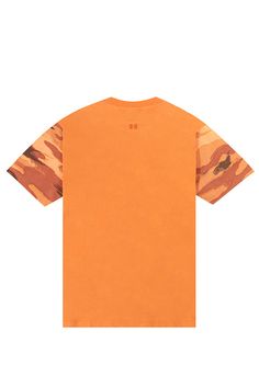 Our Fall camouflage print is a rough, harsh paint take on the traditional tiger style and we brought the same energy into our wildfire. We’ve also added an updated bar logo to match. Plastisol silkscreened graphics (front and back). 7.5 OZ 100% Cotton Oversized drop shoulder Enzyme wash Printed graphic on front chest Solid Bomb graphic printed on back neck Sizes: S-M-L-XL-2XL Colors: Brown, Orange, Black Camouflage Graphic Print T-shirt For Streetwear, Camouflage Graphic Tee For Streetwear, Tiger Style, Same Energy, Bar Logo, Timor Leste, Colors Brown, Camouflage Print, Caicos Islands