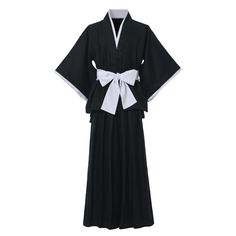 PRICES MAY VARY. Japanese Kimono Warrior Outfit Yukata Black Cosplay Costume Set Package: 1*Kimono Top + 1*Hakama Pants + 1*Belt Material: polyester, comfortable and durable Features: decorated with white edging, the waistband can be adjusted according to your own waist, loose to fit Occasions: this Robe Cloak kimono is suitable for cosplay, drama, anime, dress-up theme parties, stage performances, daily wear, Halloween, Carnival, Easter or other festival events Kimono Warrior, Anime Yukata, Black Yukata, Yukata Women, Drama Anime, Hakama Pants, Kimono Women, Loose Kimono, Black Cloak