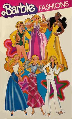 an advertisement for barbie's fashions