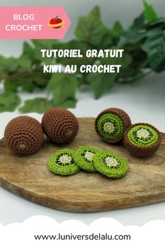 Tuto gratuit au crochet du Kiwi par l'Univers de Lalu Homemade Toys, Crochet Baby Clothes, Crochet Basket, Knitted Toys