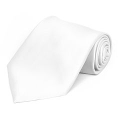 White Premium Solid Color Necktie White Ties, Neck Tie Knots, Tall Men, Tie Styles, Long T, Color Swatch, White Tie, Tall Guys, White Shop