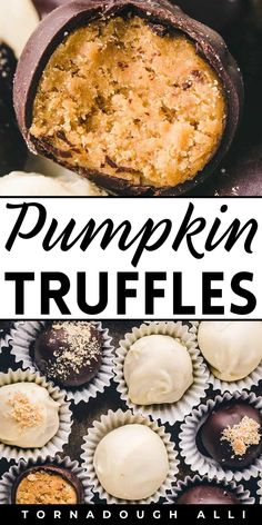 pumpkin truffles with text overlay